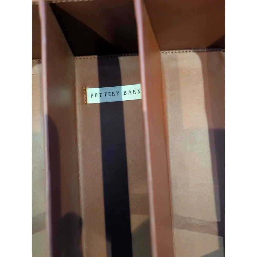 Pottery Barn Leather Bar Kit • Travel Case w/ Tools • Cocktail Set